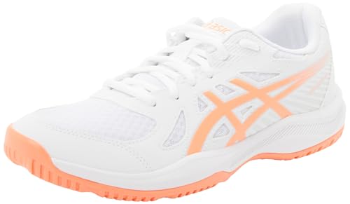 ASICS Upcourt 6, Sneaker Mujer, White Vivid Coral, 39.5 EU