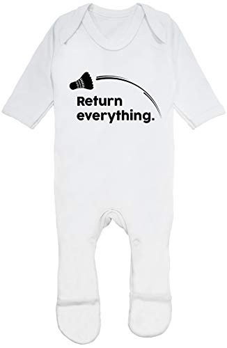 Hippowarehouse Return Everything Badminton Traje Todo-en-uno bebé algodón Unisex