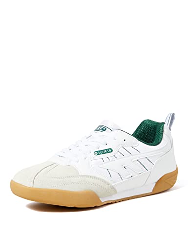 Hi-Tec Squash Classic Court Trainers - Zapatillas de ante unisexo, color blanco (white/dark green),...