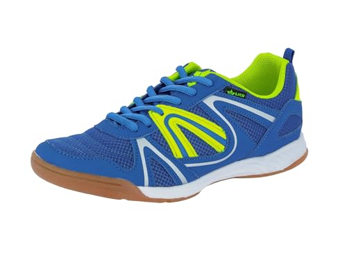 Lico Fit Indoor, Zapatillas de Deporte Interior Hombre, Azul (Blau/Lemon Blau/Lemon), 41 EU