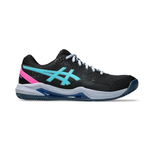 ASICS 1041A414-001 Gel-Dedicate 8 Padel Hombre Black/Energy Aqua EU 40