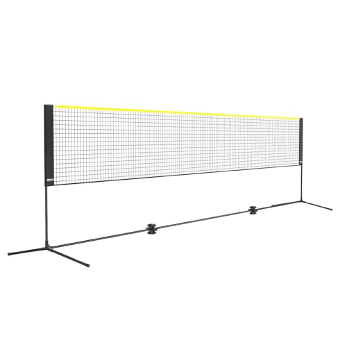 VEVOR Red de Bádminton, Red de Voleibol Ajustable en Altura, 510x155x103 cm, Juego de Red de Tenis...