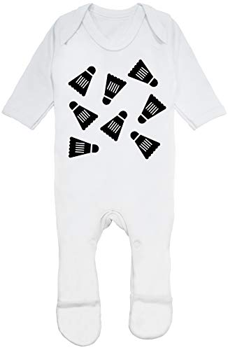 Hippowarehouse Badminton Pattern Traje Todo-en-uno bebé algodón Unisex