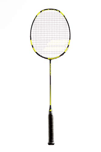 Babolat Power Light Allround - Raqueta de bádminton, con Cuerda Negra y Amarilla, Bolsa de...