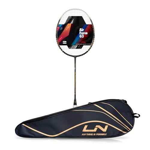 Li-ning Air-Force 77 G3 - Raqueta de bádminton de fibra de carbono con cubierta completa (77 g,...