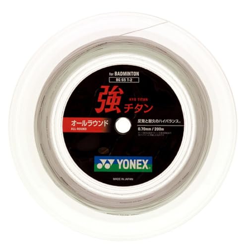 YONEX - Bg 65 ti 200mts Cordaje Badminton, Color- White