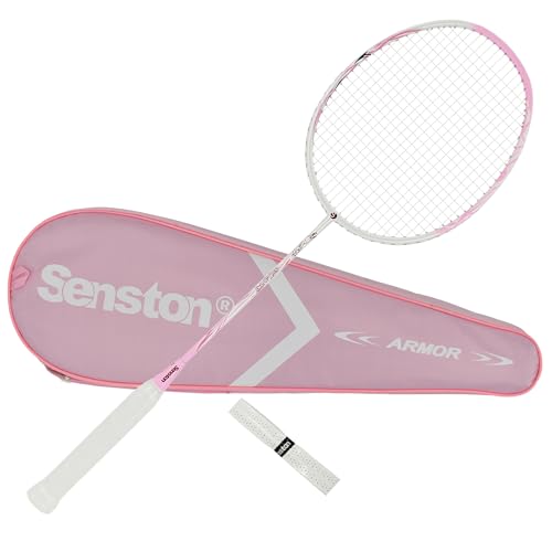 Senston Raqueta de bádminton ligera 100% carbono completo con bolsa de bádminton