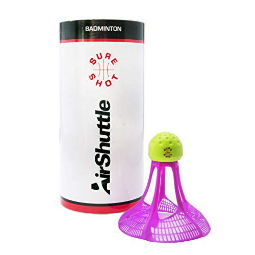 Sure Shot Air Badminton - Volante para Exteriores, Color Rosa, Verde y Blanco, Tubo de 3