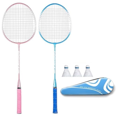1 par de raquetas de bádminton ligeras y profesionales, para adultos, niños, jugadores, raquetas...