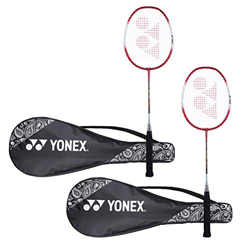 YONEX ZR 100 - Raqueta de bádminton de Mezcla de Aluminio Ligero con Cubierta Completa (Rojo/Rojo)...