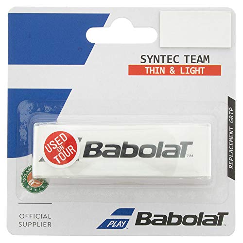 Babolat Syntec Team 1er Pack-Weiß Overgrip, Unisex Adulto, Blanco, Talla única
