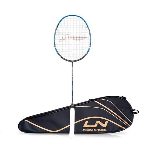 Li-Ning 3D Calibar X Combat - Raqueta de bádminton con Cuerda de Grafito de Carbono, 85 Gramos,...