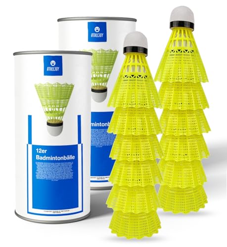 ATHLEJOY 12 volantes de bádminton – Entrenamiento y competición – pelotas de bádminton para...