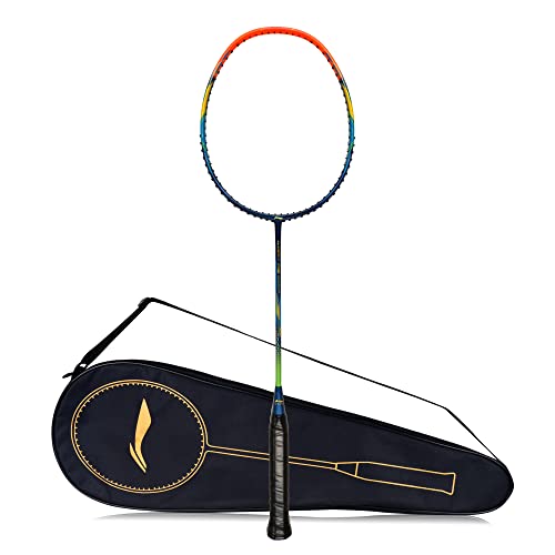 Li-Ning G-Force Superlite 3700 - Raqueta de bádminton sin Cuerdas de Fibra de Carbono con Cubierta...