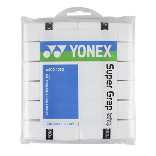 YONEX Super GRAP Overgrip - Bádminton de Tenis (12 Unidades), Color Blanco