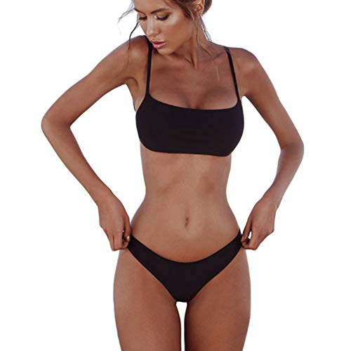 Meioro Conjuntos de Bikinis para Mujer Push Up Bikini Traje de baño de Tanga de Cintura Baja Trajes...