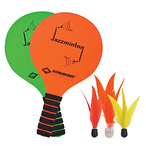 Schildkröt Juego de Jazzminton, el Nuevo Juego de Tenis de Playa, 2 Raquetas, 3 bolas - una con LED...