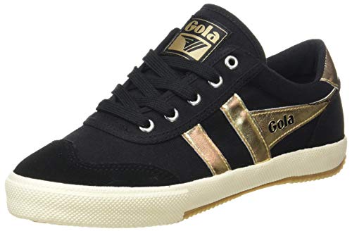 Gola Bádminton, Zapatillas Mujer, Negro/Dorado, 41 EU