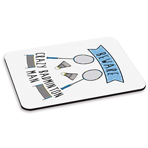 Beware Crazy Badminton Man Alfombra Ratón Ordenador PC