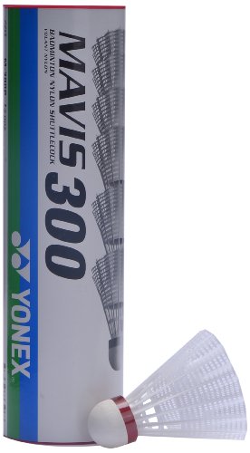 YONEX Mavis 300 - Plumas de bádminton, tamaño 6 Pack, Color Blanco