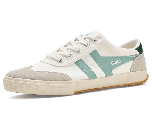 Gola Tenis de bádminton para mujer, Blanco roto/Surf/Evergreen, 5