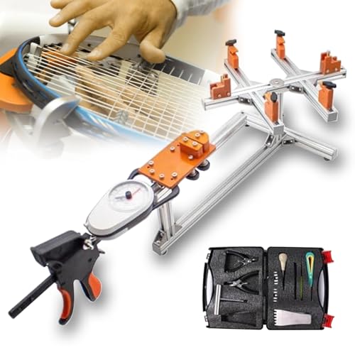 Máquina de encordado de raqueta con kit de herramientas, alambre elástico de aleación de aluminio...