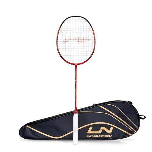 Li-Ning 3D Calibar X Boost - Raqueta de bádminton con cuerda de grafito de carbono, 83 gramos,...