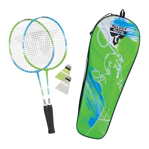 Talbot Torro Set de Badminton 2-Attacker Junior, para Niños, 2 Raquetas Acortadas 53 cm, 2...
