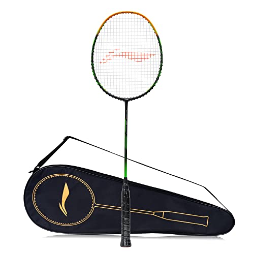 Li-Ning G-Force 3600 Superlite - Raqueta de bádminton de Fibra de Carbono (Gris Oscuro, Oro, G4-4...