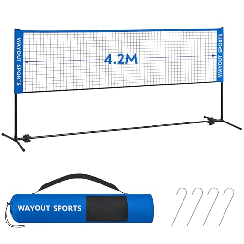 Wayout Sports - Red Ajustable y Plegable para Bádminton, Tenis, Voleibol y Fútbol (4.2M)