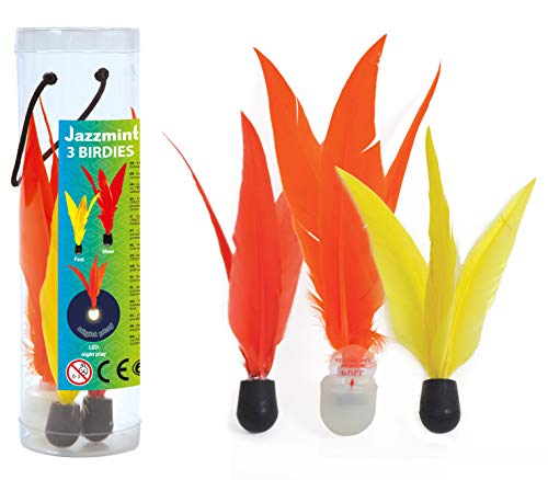 Schildkröt Birdies de Jazzminton, Paquete de 3 Piezas de Repuesto, Incluye la Bola LED, Gran Vuelo,...