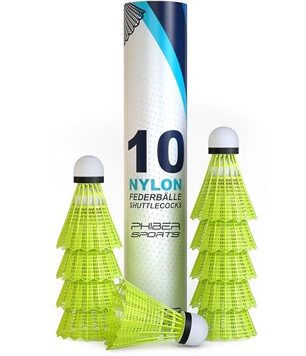 PHIBER-SPORTS Volantes de bádminton - Características de Juego Ideal para Principiantes, familias...