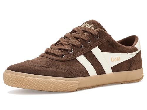 Gola Gamuza de bádminton para, Marrón oscuro/blanco roto/goma de mascar, 9
