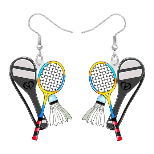 RAIDIN Lindo acrílico Deporte Bolas Colgantes Pendientes Joyería para Mujeres Niñas Pelota de...