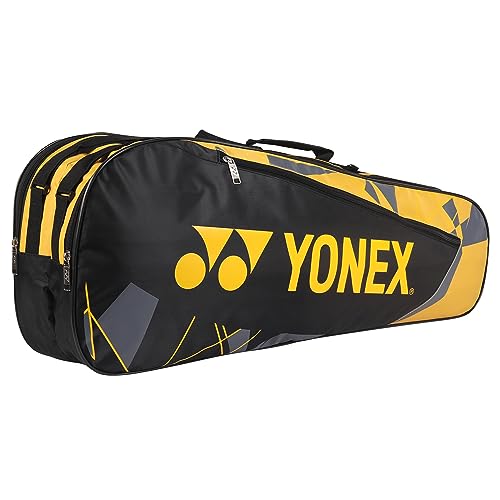 YONEX Badminton KITBAG SUNR 23015 BT5 (Negro y Amarillo)