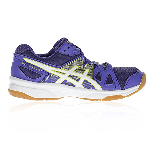 ASICS Gel-Upcourt GS Junior - Zapatos de cancha de Interior, Púrpura/Blanco/Lima, 38 EU
