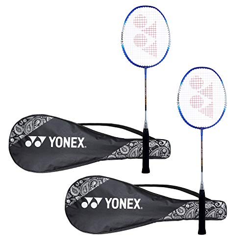 YONEX ZR 100 - Juego de 2 raquetas de bádminton (mezcla de aluminio, cubierta completa), color azul...