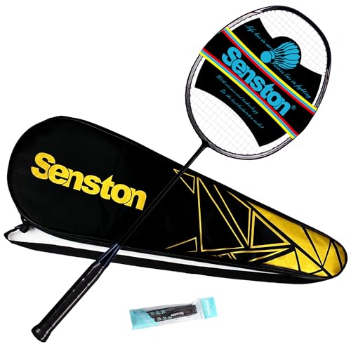 Senston N80 Grafito Raqueta de Bádminton,Badminton Racket de Carbono-Fibra,Incluyendo bádminton...