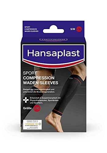 Hansaplast Sport Compression Wear Medias de compresión para pantorrilla para dar soporte a la...