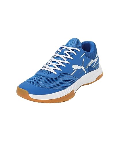 PUMA Varion II, Indoor Court Shoe Unisex Adulto, Team Royal White Gum, 46 EU