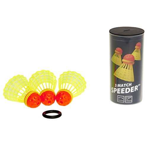 Speedminton Macht Match Speeder Tube (3 Pack), Sport, Yellow/Red, 12 cm
