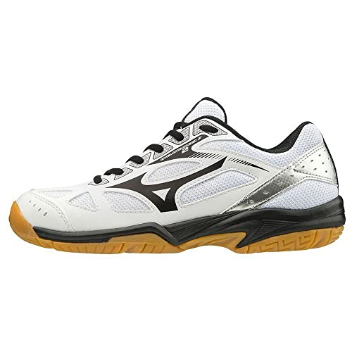 Mizuno Cyclone Speed 2 JR, Zapatillas de Voleibol, White/Black/Silver, 38 EU