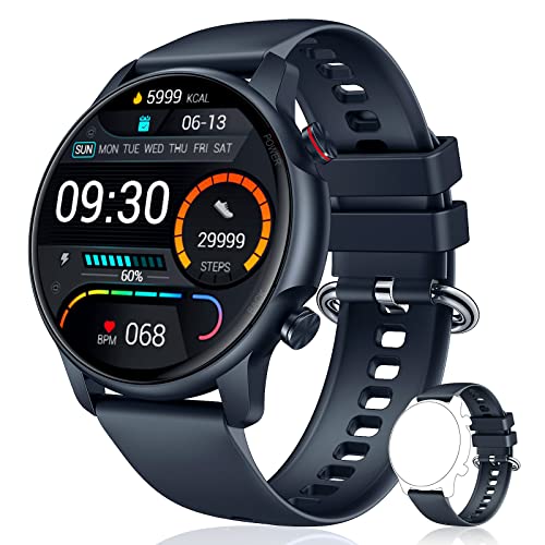Smartwatch Reloj Inteligente Hombre - Impermeable IP68 Pulsera Actividad Inteligente con Pulsómetro...