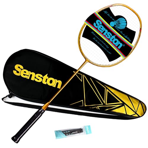 Senston N80 Grafito Raqueta de Bádminton,Badminton Racket de Carbono-Fibra,Incluyendo bádminton...