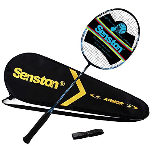 Senston Badminton Raqueta N90, Raqueta de bádminton Ultraligera 6u con Bolsillo y Mango de Raqueta