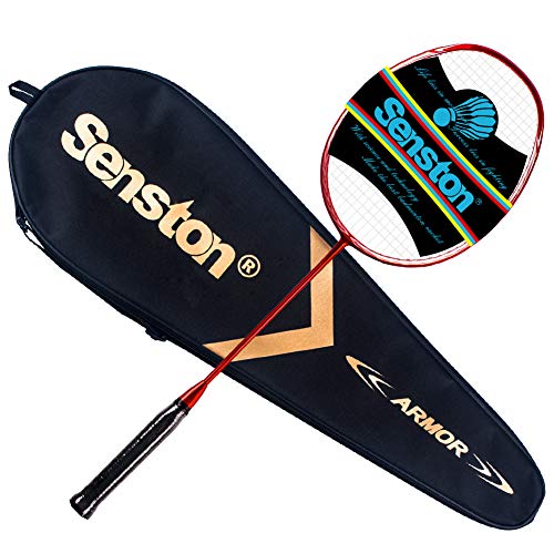 Senston N80 Grafito Raqueta de Bádminton,Badminton Racket de Fibra Carbono,Incluyendo bádminton...