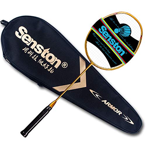 Senston N80 Grafito Raqueta de Bádminton,Badminton Racket de Fibra Carbono