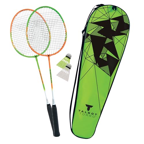 Schildkröt Talbot Torro Set de Bádminton Attacker | 2 Raquetas con Marco de Acero | Incluye 3...