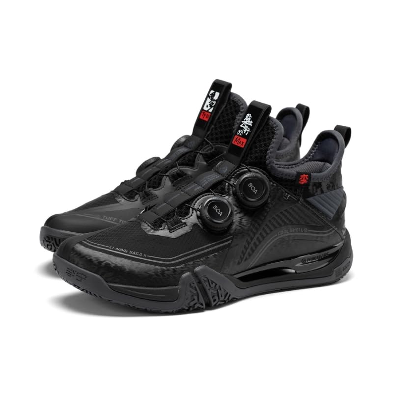 Li-Ning SAGA II MAX - Zapatillas de bádminton, color negro, Black, 42.5 EU