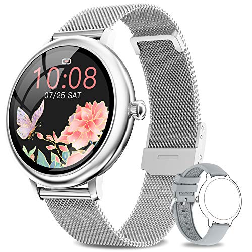 NAIXUES Smartwatch Mujer, Reloj Inteligente Mujer IP67, Monitor de Sueño y Caloría Pulsómetro, 7...